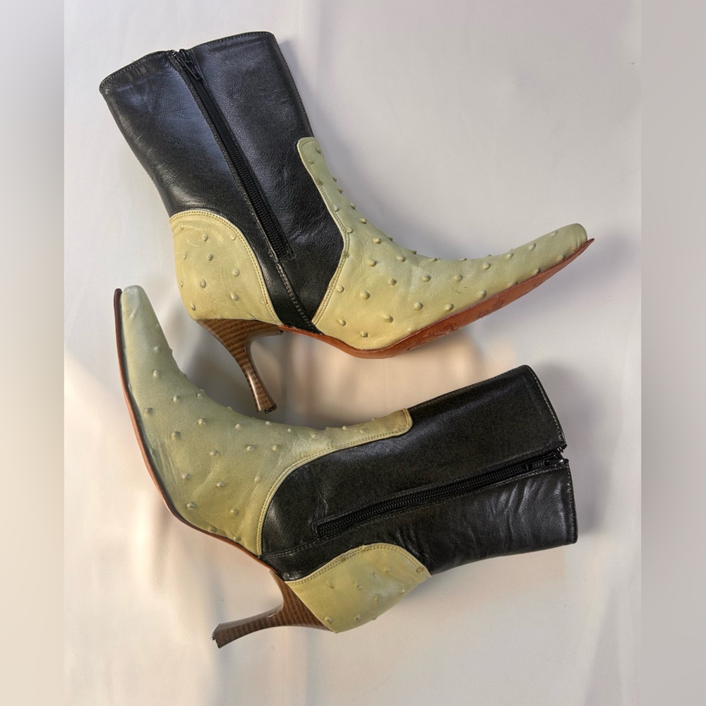 MEXICANA Black and Cream Heeled Boots - Picture 4 of 7